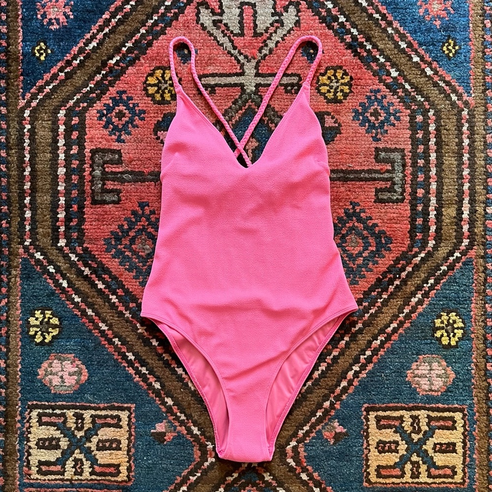 Sezane x Yse Pink One Piece Swimsuit NWT